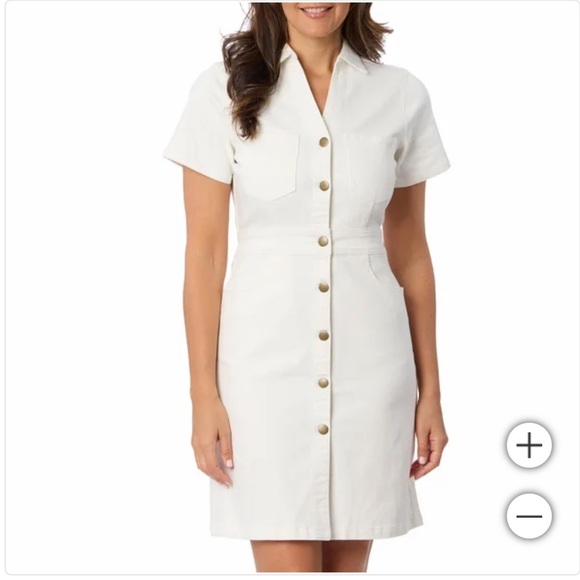 New Draper James Women's white Denim Dress 2 14 - Picture 1 of 4
